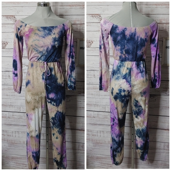 TIE dye jumpsuit size S - Picture 2 of 15